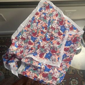 Madewell silk square scarf flowery pattern